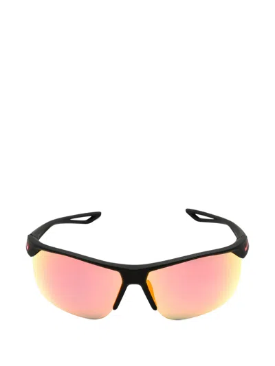 Nike Shield Semi Rim Sunglasses In 블랙