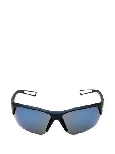 Nike Shield-frame Semi-rim Sunglasses In White