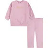 Nike Shine Crewneck Sweatshirt & Leggings Set In Pink