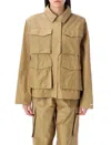 Nike Shirt Jacket With Pockets In Brown