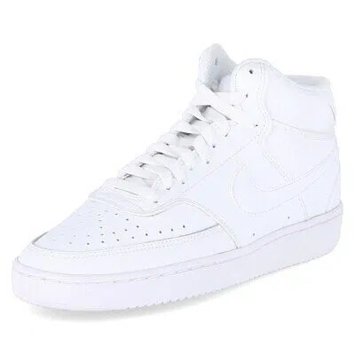 Pre-owned Nike Shoes Universal Women  Court Vision Mid Cd5436100 White