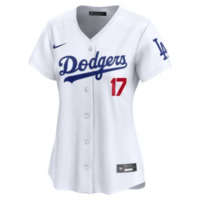 Nike Shohei Ohtani Los Angeles Dodgers Womenâs  Women's Dri-fit Adv Mlb Limited Jersey In White