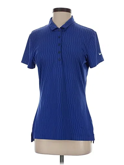 Pre-owned Nike Short Sleeve Blouse In Blue