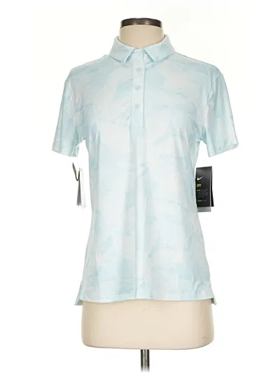 Pre-owned Nike Short Sleeve Blouse In Blue