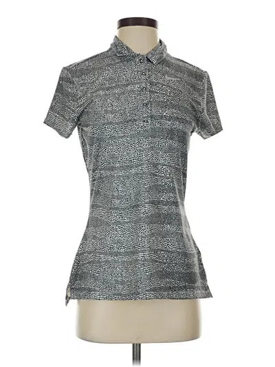 Pre-owned Nike Short Sleeve Blouse In Gray