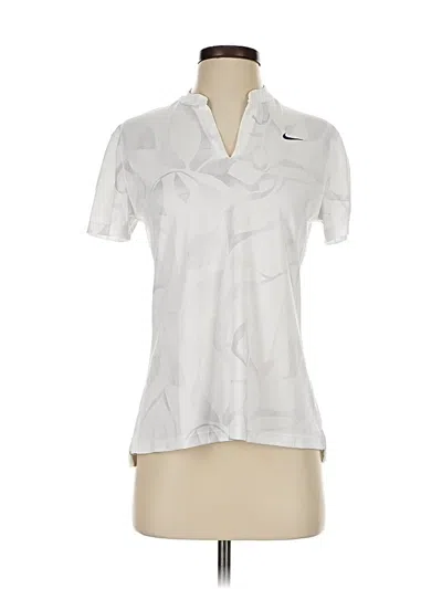 Pre-owned Nike Short Sleeve Blouse In White