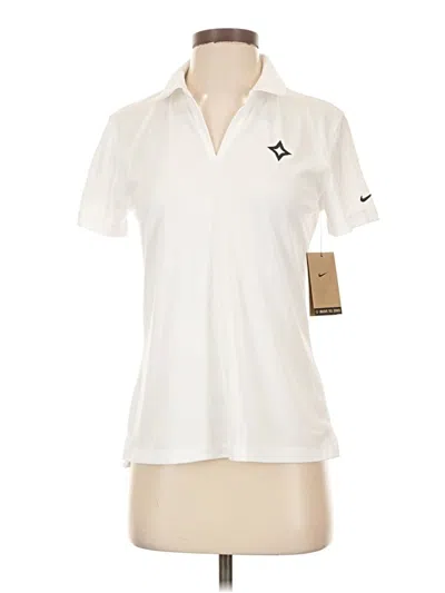 Pre-owned Nike Short Sleeve Blouse In White
