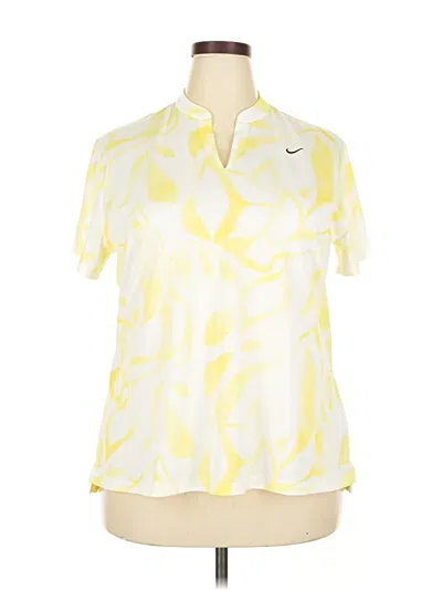 Pre-owned Nike Short Sleeve Blouse In Yellow