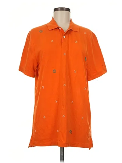 Pre-owned Nike Short Sleeve Button Down Shirt In Orange