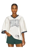 Nike Short Sleeve Graphic Jersey Top In White