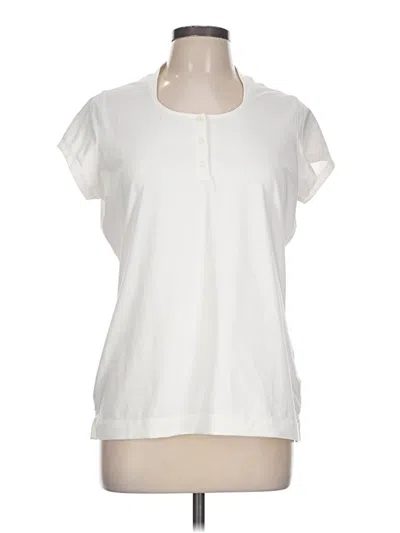 Pre-owned Nike Short Sleeve Henley Shirt In Ivory