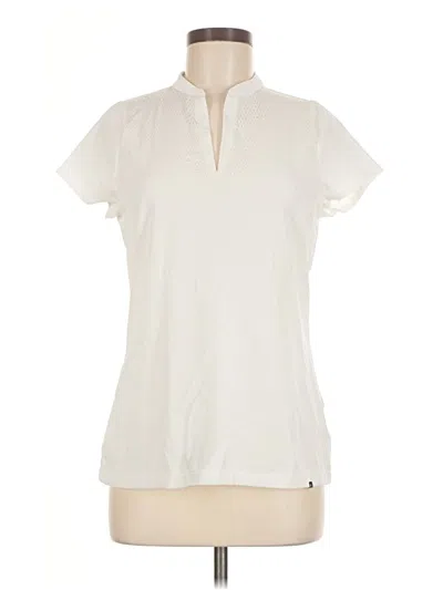 Pre-owned Nike Short Sleeve Henley Shirt In White
