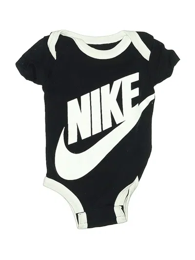 Pre-owned Nike Babies' Short Sleeve Onesie In Black