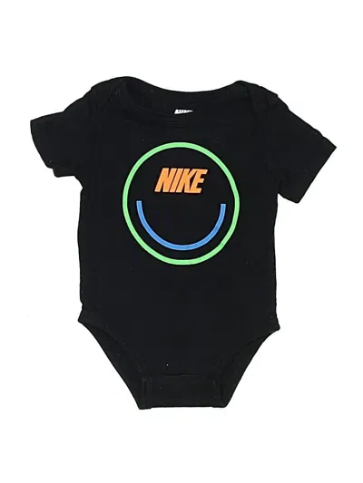 Pre-owned Nike Babies' Short Sleeve Onesie In Black