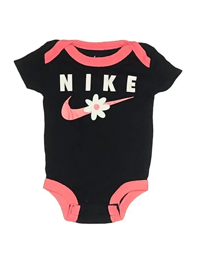 Pre-owned Nike Babies' Short Sleeve Onesie In Black