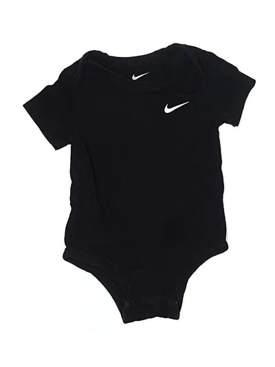 Pre-owned Nike Babies' Short Sleeve Onesie In Black