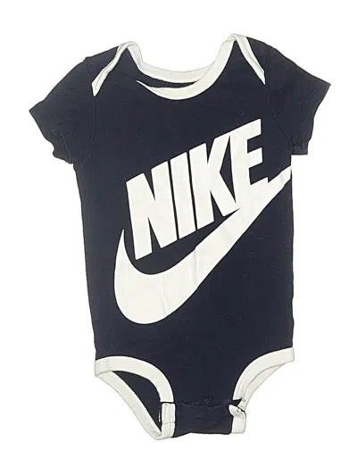 Pre-owned Nike Babies' Short Sleeve Onesie In Black