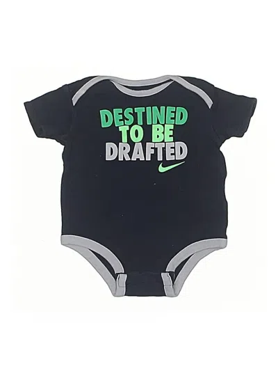 Pre-owned Nike Babies' Short Sleeve Onesie In Black