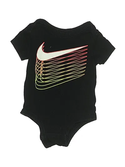 Pre-owned Nike Babies' Short Sleeve Onesie In Black