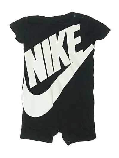 Pre-owned Nike Babies' Short Sleeve Onesie In Black