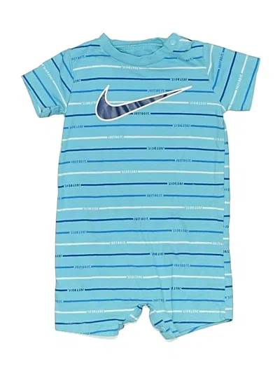 Pre-owned Nike Babies' Short Sleeve Onesie In Blue