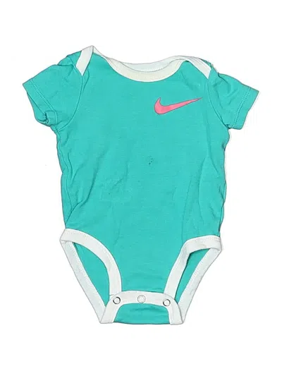 Pre-owned Nike Babies' Short Sleeve Onesie In Blue