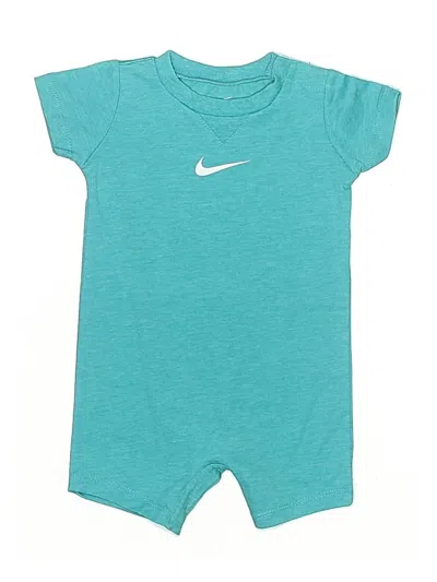 Pre-owned Nike Babies' Short Sleeve Onesie In Blue