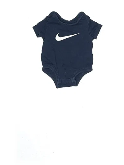 Pre-owned Nike Babies' Short Sleeve Onesie In Blue