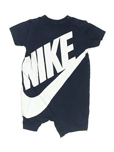 Pre-owned Nike Babies' Short Sleeve Onesie In Blue