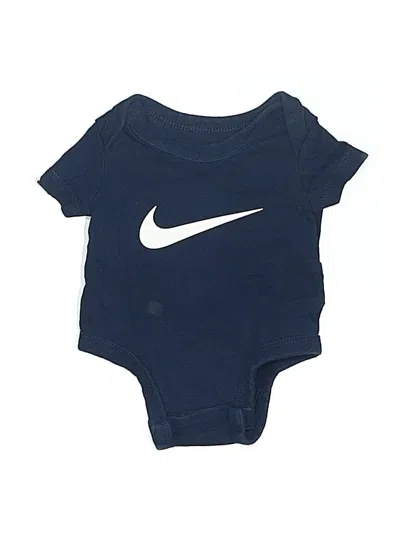 Pre-owned Nike Babies' Short Sleeve Onesie In Blue