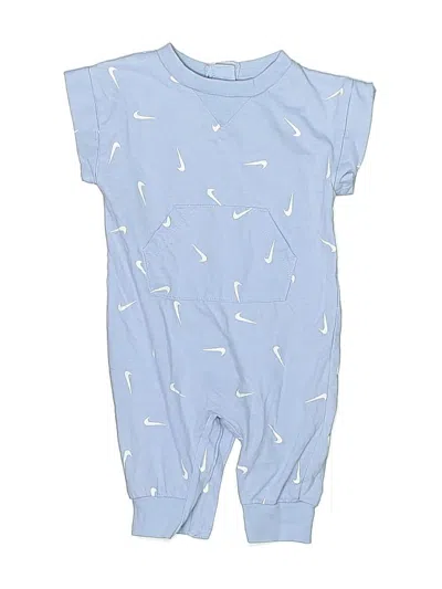 Pre-owned Nike Babies' Short Sleeve Onesie In Blue