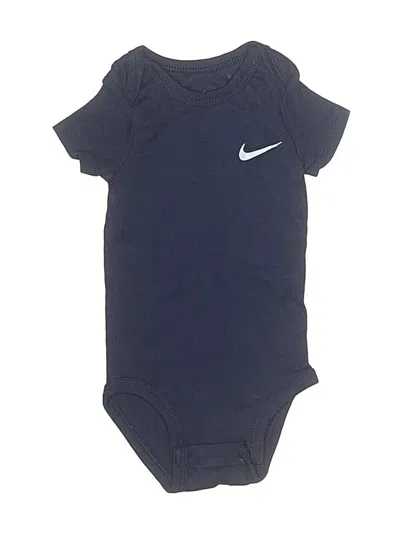 Pre-owned Nike Babies' Short Sleeve Onesie In Blue