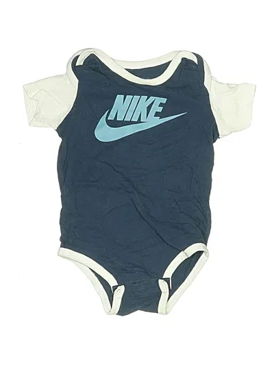 Pre-owned Nike Babies' Short Sleeve Onesie In Blue