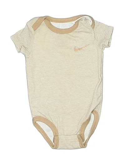 Pre-owned Nike Babies' Short Sleeve Onesie In Brown