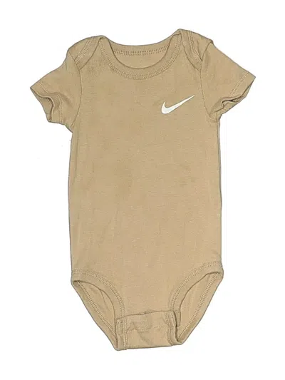 Pre-owned Nike Babies' Short Sleeve Onesie In Brown