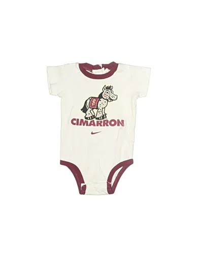 Pre-owned Nike Babies' Short Sleeve Onesie In Burgundy
