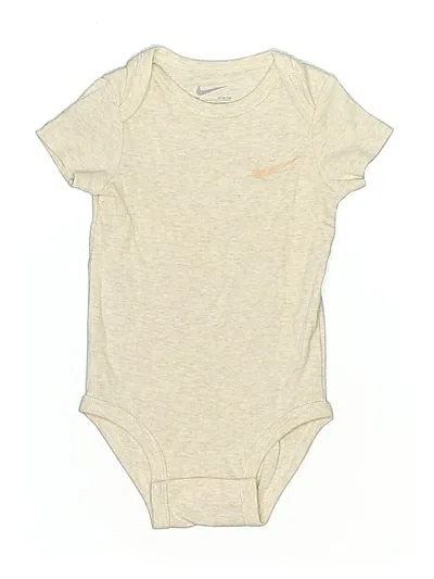 Pre-owned Nike Babies' Short Sleeve Onesie In Gold