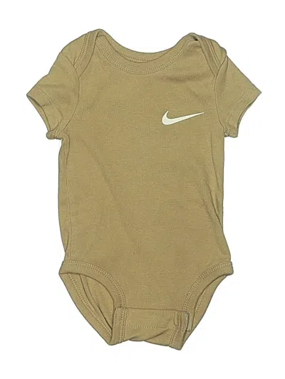 Pre-owned Nike Babies' Short Sleeve Onesie In Gold