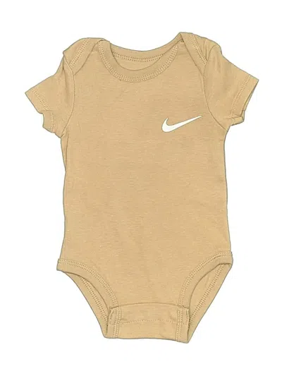 Pre-owned Nike Babies' Short Sleeve Onesie In Gold