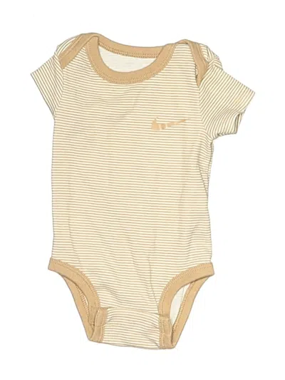 Pre-owned Nike Babies' Short Sleeve Onesie In Gold