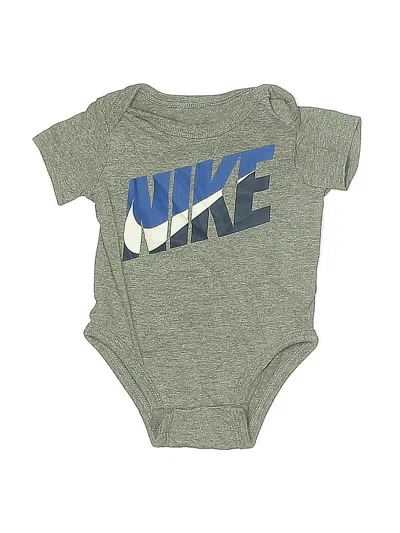 Pre-owned Nike Babies' Short Sleeve Onesie In Gray
