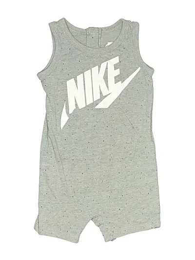 Pre-owned Nike Babies' Short Sleeve Onesie In Gray