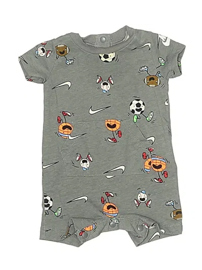 Pre-owned Nike Babies' Short Sleeve Onesie In Gray