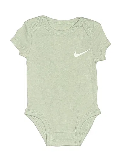 Pre-owned Nike Babies' Short Sleeve Onesie In Green