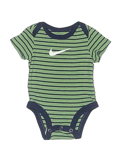 Pre-owned Nike Babies' Short Sleeve Onesie In Green