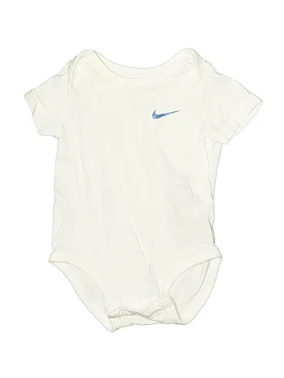 Pre-owned Nike Babies' Short Sleeve Onesie In Ivory