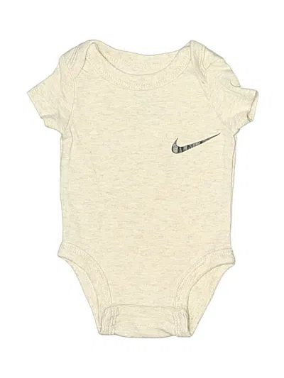 Pre-owned Nike Babies' Short Sleeve Onesie In Ivory