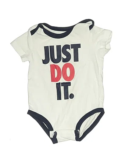 Pre-owned Nike Babies' Short Sleeve Onesie In Ivory