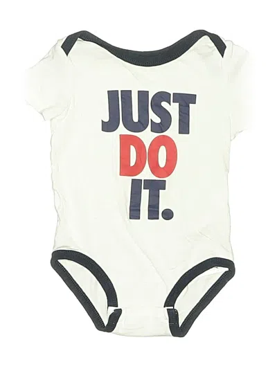 Pre-owned Nike Babies' Short Sleeve Onesie In Ivory