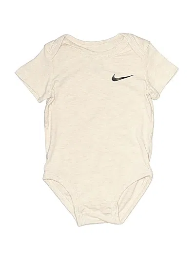 Pre-owned Nike Babies' Short Sleeve Onesie In Ivory